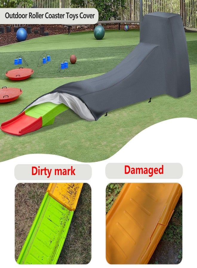 Sobana Toddler Roller Coaster Cover for Kids Up & Down Roller Coaster ,Waterproof Dust Proof Anti-UV Outdoor Roller Coaster Toys Covers(Grey,Cover only) - Image 4